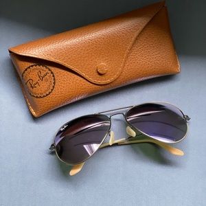 Rayban large Aviator RB3025 / Lilac lenses / Metal frame